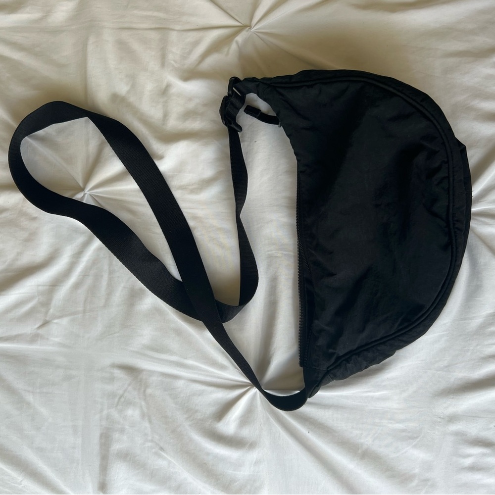 uniqlo Black Crescent Crossbody Bag
